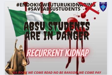 DannyKingsley14's tweet photo. #SaveAbsuStudents

Kidnapping is now the latest business in Abia State University,  Uturu. Students are no longer safe. We live in fear daily not knowing if we might be the next victim of the recurrent kidnapping issues. 

#SaveAbsuStudents

 B.O.D | Thief | Doggy | #SquidGame https://t.co/H5dddIAsml