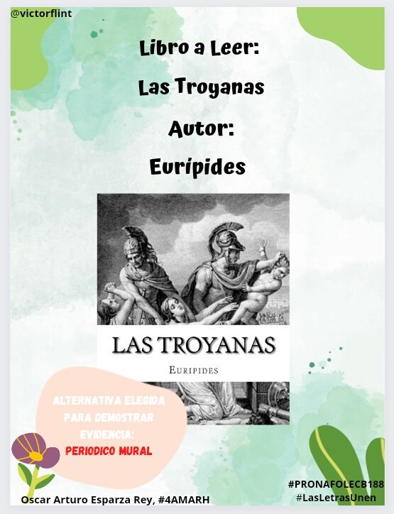 ESPARZAREYOSCA1's tweet photo. Les comparto el libro que leeré este 3er parcial y la alternativa elegida
para demostrar evidencia.
"Amar la lectura es trocar horas de hastío por horas de inefable y deliciosa compañía". -John Fitzgerald Kennedy
#LasLetrasUnen #PRONAFOLECB188 #4AMARH https://t.co/BUaEm1ZwgH