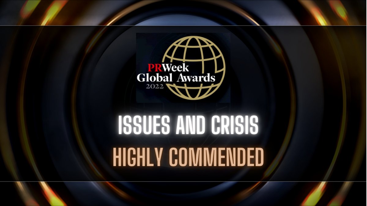 PRWeekGlobal's tweet photo. Highly commended in this year's Issues and Crisis category is @WoodrowComms for International Chamber of Shipping- congratulations! 

#PRWeekGlobal @prweek @PRWeekUS @PRWeekAsia @prweekuknews https://t.co/OeoZaRcZuW