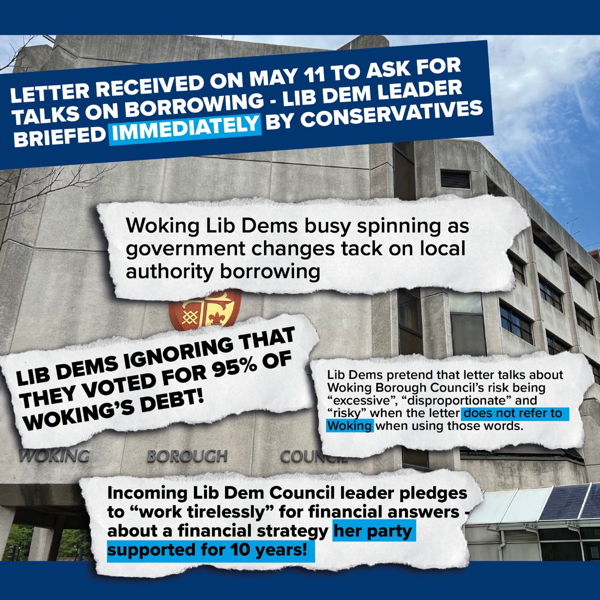 Our response to the same old spin from the new #Woking Lib Dem administration!

facebook.com/WokingConserva…