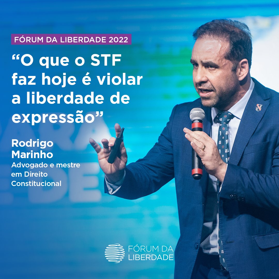 No painel “Há limites para a liberdade de expressão?”, Rodrigo Marinho fez uma crítica sobre a atuação do STF no chamado inquérito das Fake News.
Acesse forumdaliberdade.yazo.com.br e confira este e outros painéis na íntegra. Acesso exclusivo para cadastrados e por tempo limitado.