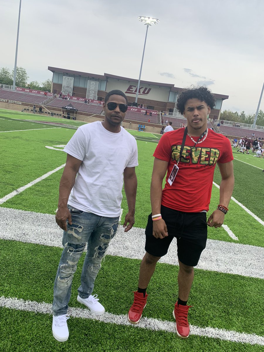 ai_metrick's tweet photo. late post, but hadda great time at eku’s spring game, lookin forward to the camps  in the summer! @CoachKevMac @eku #elegido #7 https://t.co/n8QuPw1v4K