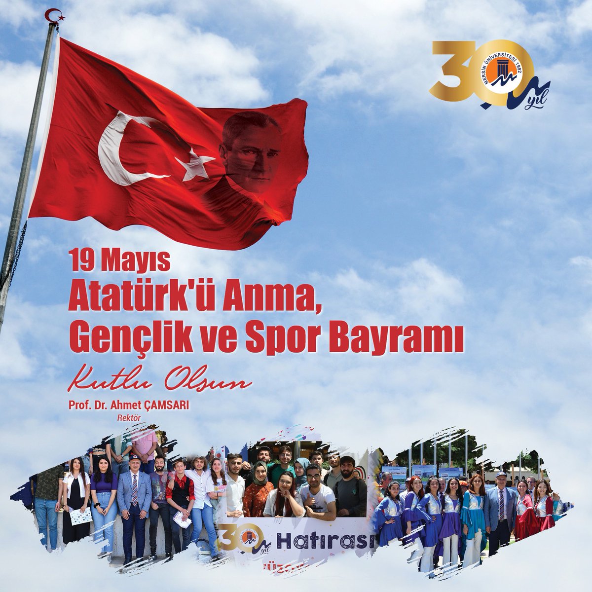 #19Mayıs Atatürk’ü Anma, Gençlik ve Spor Bayramımız Kutlu Olsun 🇹🇷

#MersinÜniversitesi
#MEÜ30Yaşında