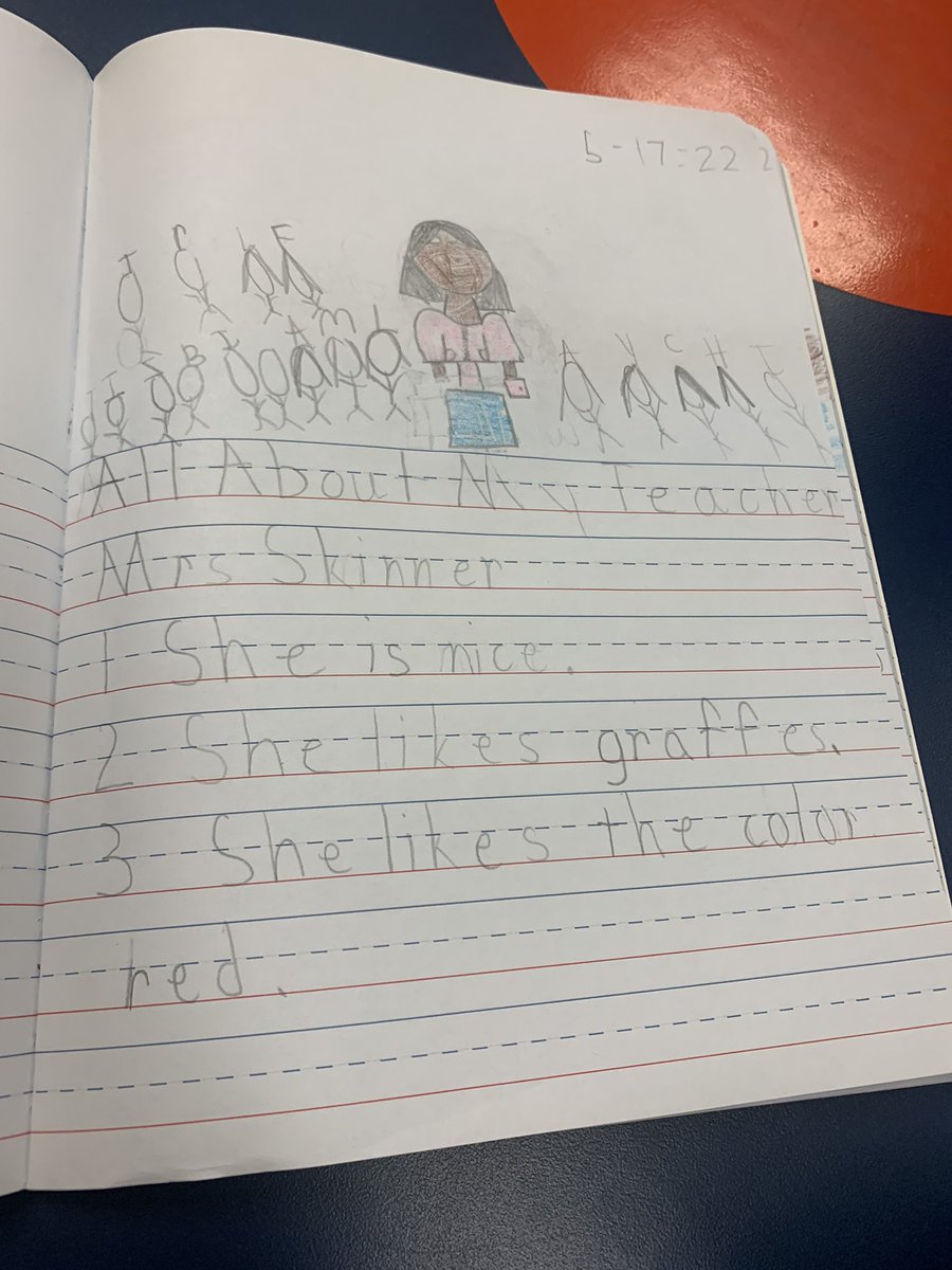 kathycskinner's tweet photo. Out of the mouths (and writing) of babes #lovemyfirsties @FultondaleElem @JEFCOED https://t.co/REXmqFb1ys