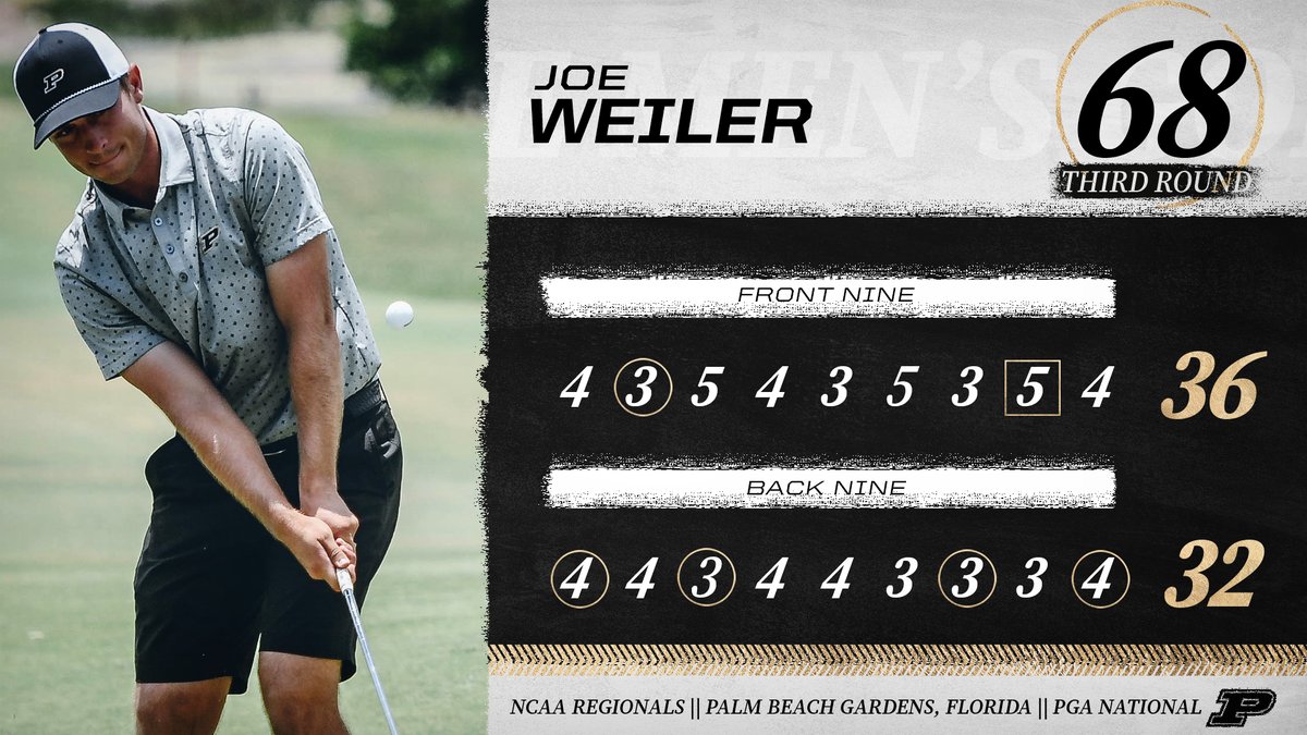 PurdueMensGolf's tweet image. That's how you end an outstanding career...

@WeilerJoe with a 4-under par 68 and a T-15 finish. 

✅: 8th round in the 60s this season ... 5th most in a year in school history.