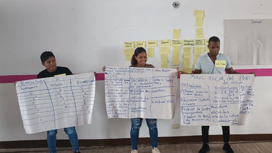 Rimisp's tweet photo. 🇨🇴 Adelantamos el taller de incidencia con el Consejo Municipal de Juventud del municipio de #Timbiquí, con el objetivo de fortalecer las capacidades para la incidencia, el seguimiento y la veeduría de políticas públicas de los y las jóvenes ⬇️

#TerritoriosDeOportunidad https://t.co/rcvo4QgsIp