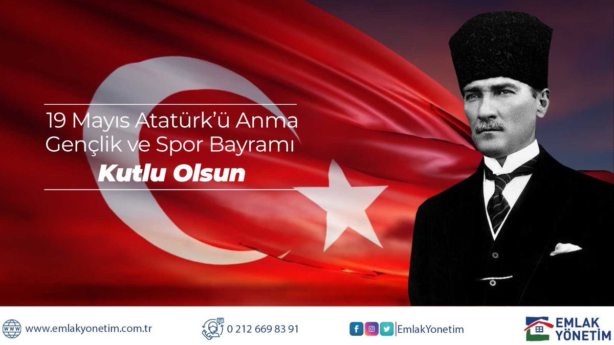 Başta gençlerimiz olmak üzere aziz milletimizin 19 Mayıs Atatürk’ü Anma, Gençlik ve Spor Bayramı’nı kutluyoruz. #19Mayıs1919