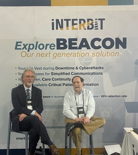 InterbitData's tweet image. Two CEOs finally having an in-person conversation at @MUSEusers. Arthur Young,(Interbit Data) and Alan Sherbinin (MUSE).

#MUSE