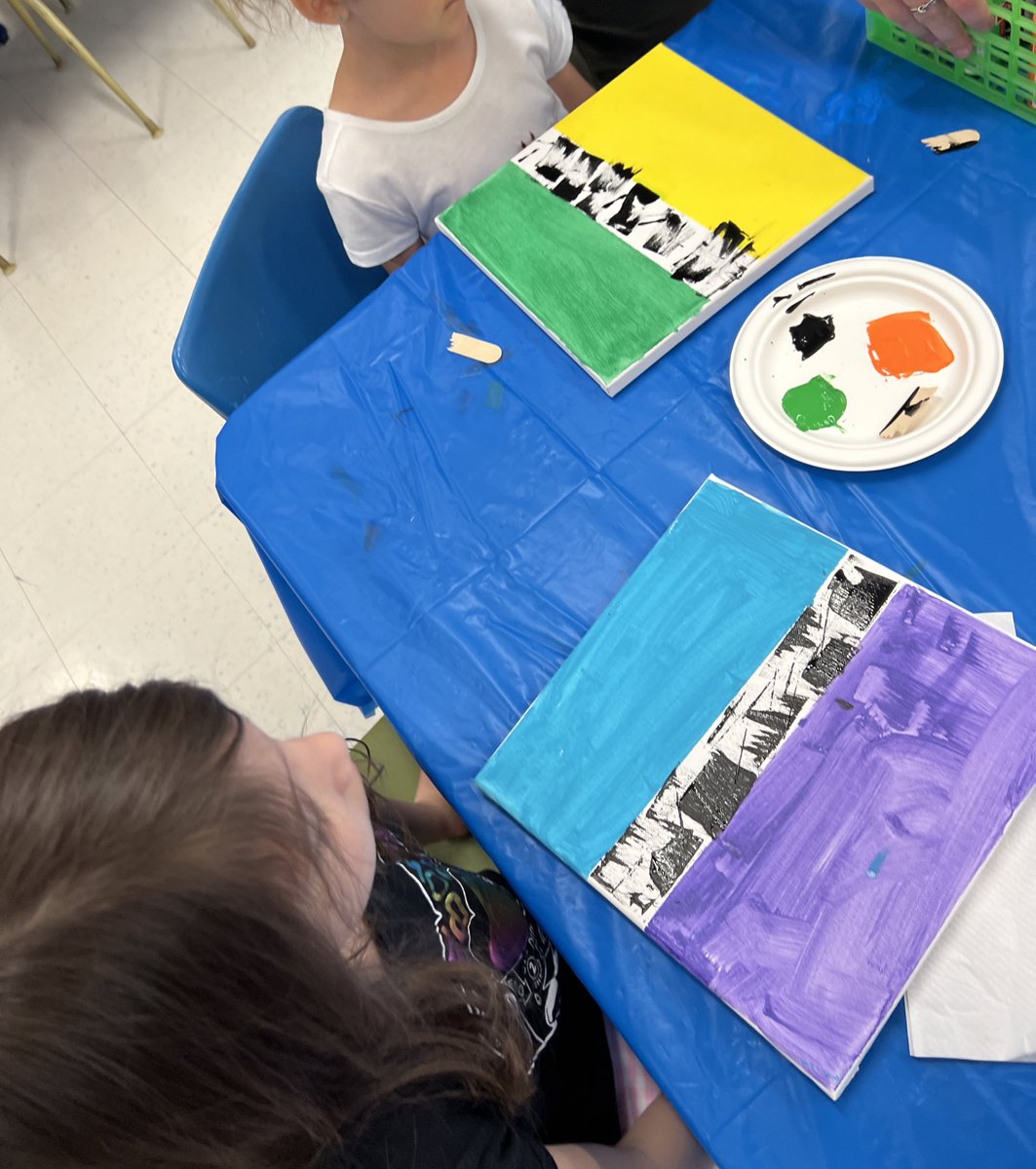 MissBotterill's tweet photo. Thank you @metis_connie for sharing Métis culture with our students. We loved painting birch trees with you!🧡 https://t.co/9mJYa7zVQI
