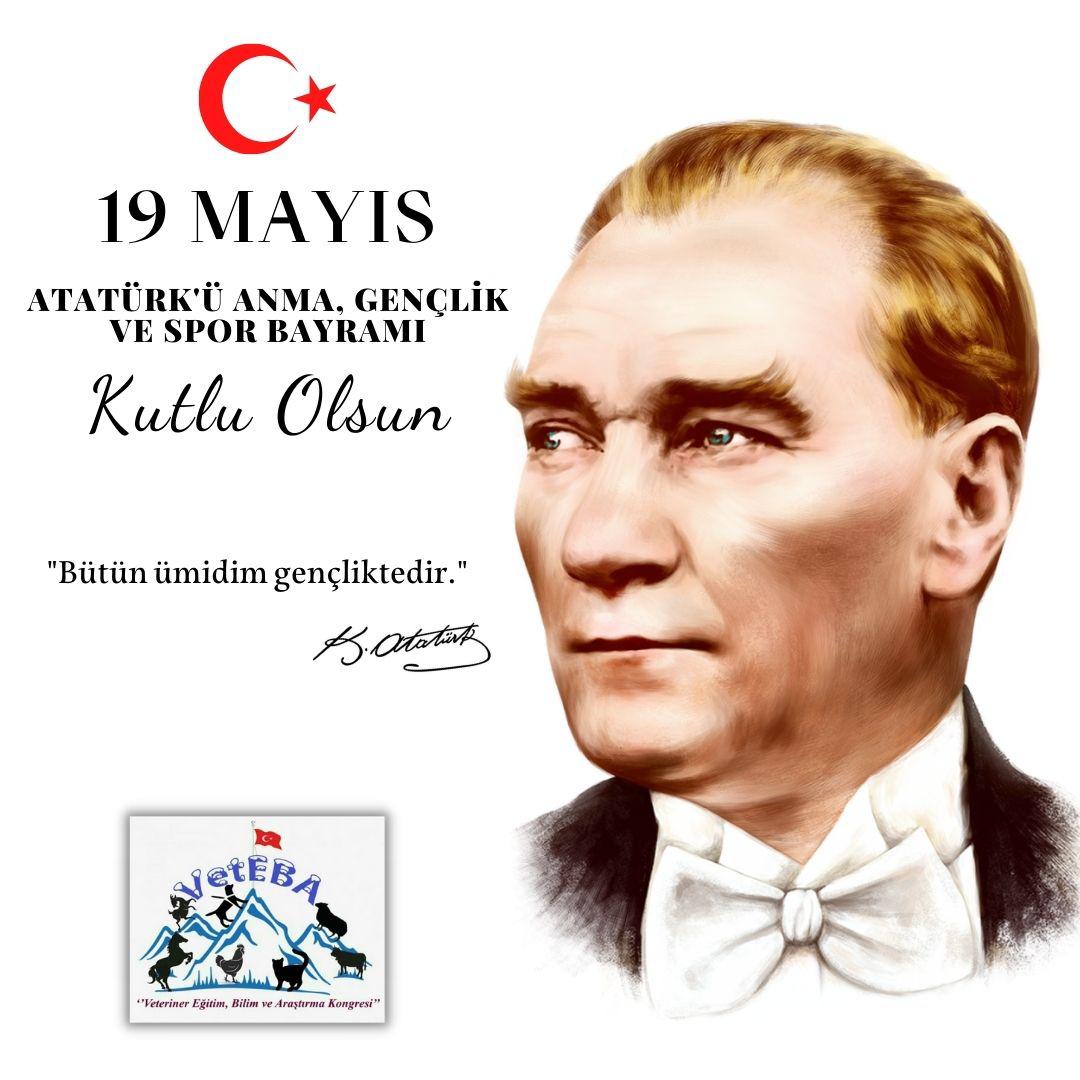 eba_vet's tweet photo. Türkiye Cumhuriyeti’ni çağdaş medeniyetler seviyesine çıkarmak ve bizden sonraki nesillere teslim etmenin en büyük görevimiz olduğunun bilincindeyiz.
VetEBA ailesi olarak bu misyon ve vizyonda ilerlemeye devam edeceğiz. 
#19MayısGenclikveSporBayramı kutlu olsun . 🇹🇷
#Erü
#VetEBA https://t.co/JpHVoo7czx