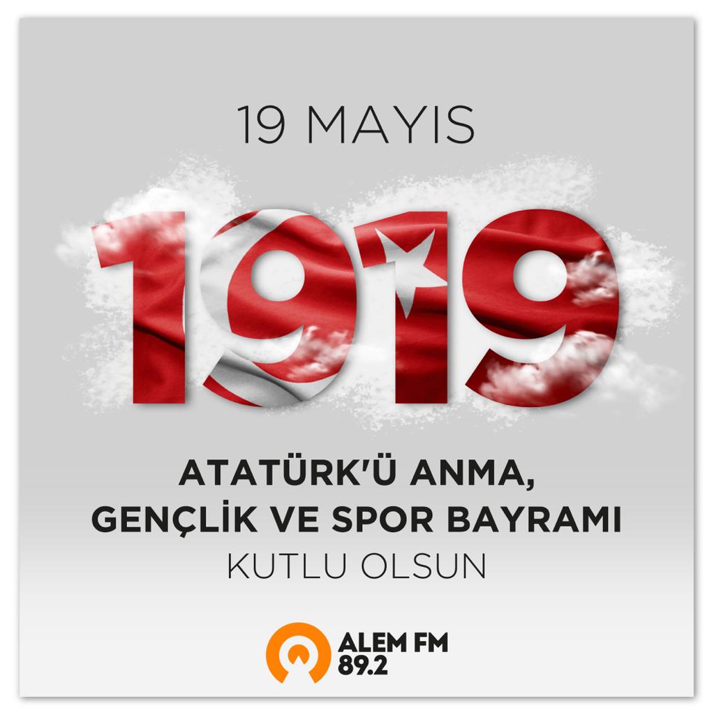 🇹🇷 19 Mayıs Atatürk'ü Anma, Gençlik ve Spor Bayramı kutlu olsun!

 #19Mayıs #AlemFM