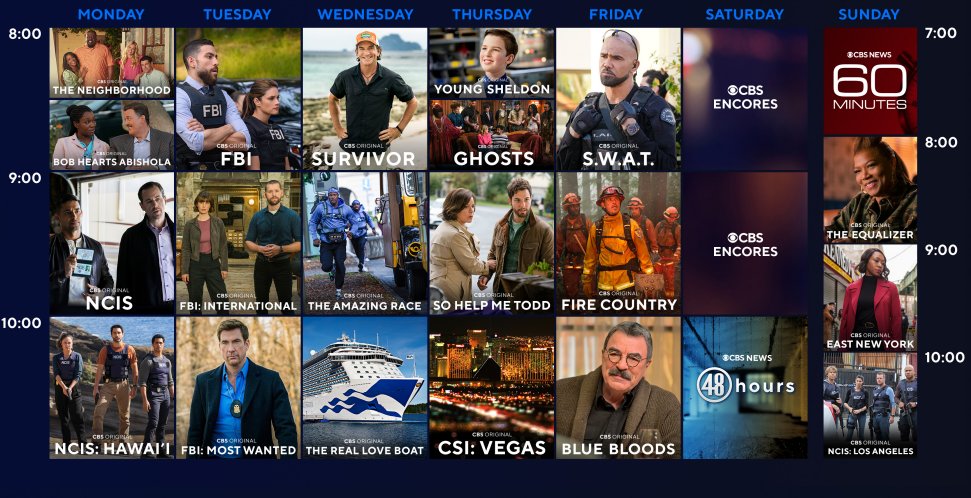 Beet_TV's tweet image. CBS's primetime schedule @ParaAdSales
 #ParamountAdvertising #paramountupfront $PARA