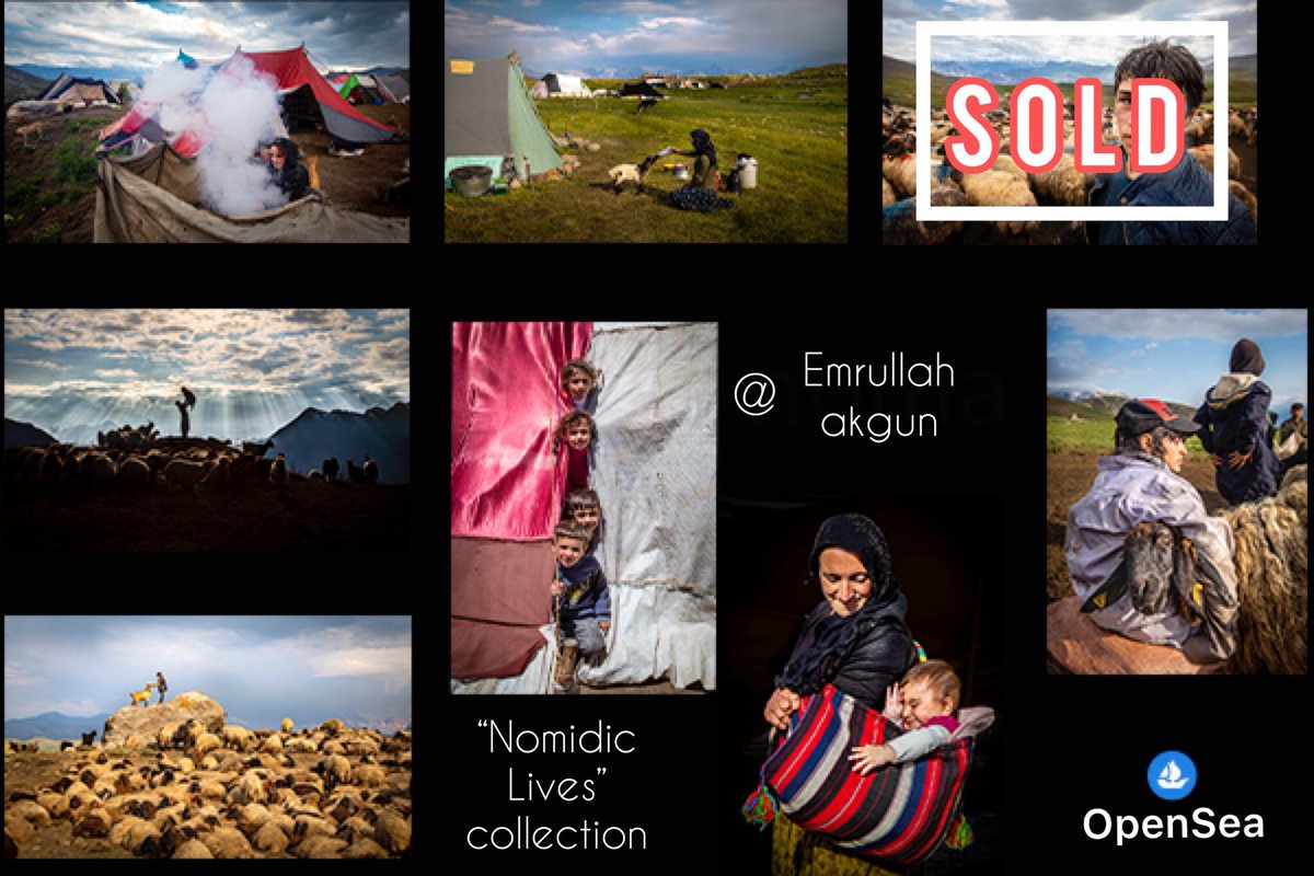 gn #nft family 🤗😴🌙 every photo in this collection feels like I just took it. They all have a story and a meaning. for the story of the mother and the happy baby on her back in "nomadic lives"; <a href="/opensea/">OpenSea</a> #NFTCommmunity 

1/1
8/7 photo
0.1-0.15 eth

opensea.io/collection/nom…