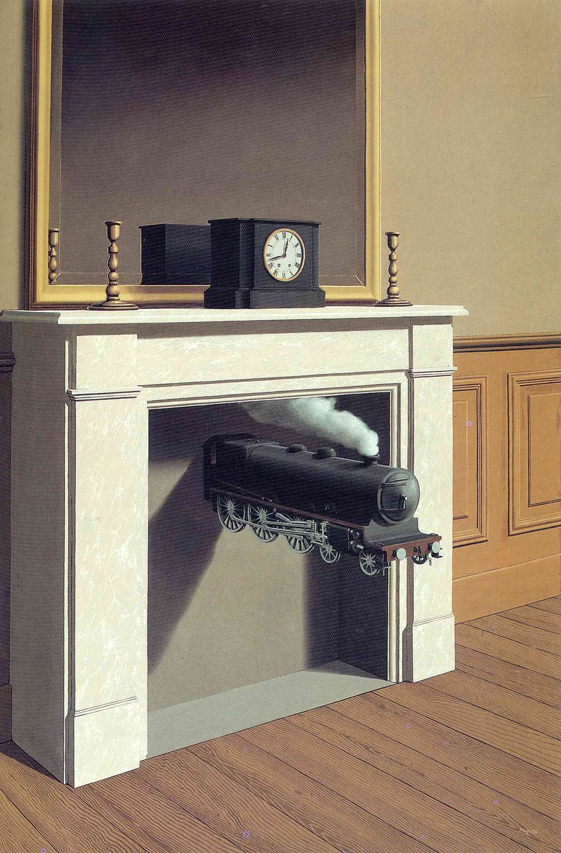 artistmagritte's tweet photo. Time transfixed, 1938 #renemagritte #belgianart https://t.co/8WqFMKuscP https://t.co/hNEkAkTi0w