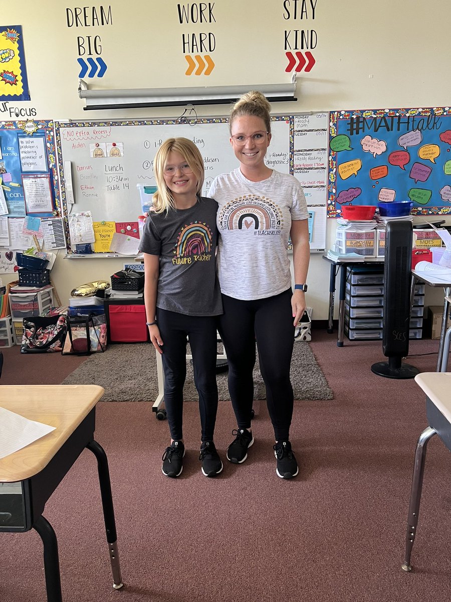 When a student asks you to wear your rainbow teacher shirt, black leggings, and your new balances on a Wednesday you do it! Future teacher in the making! 💕 #KidsDeserveIt #ILoveMyJob <a href="/scesbobcats/">Spruce Creek Elem.</a> <a href="/amhall814/">Andrea Hall</a> <a href="/amyrichardson99/">Amy Richardson</a>