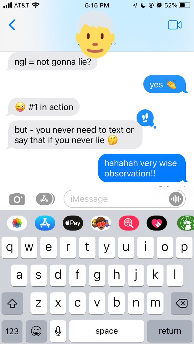 kaylamatkinson's tweet photo. my assistant manager is learning text speak… I wasn’t even the one who said it to him lol https://t.co/ComstNQ6PX