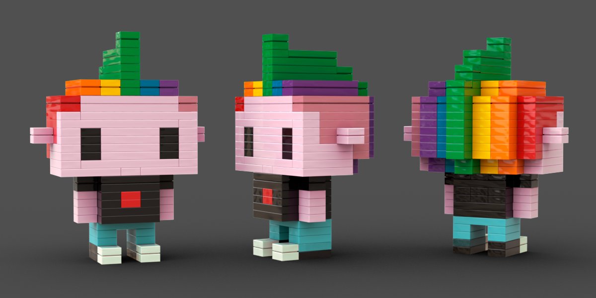 AnbRendering's tweet image. RT RT RT @AnbRendering: RT RT @danielblanco3d: @pix_brix Little Punk Rocker made lego bricks. #rendering #lego3D #pix…