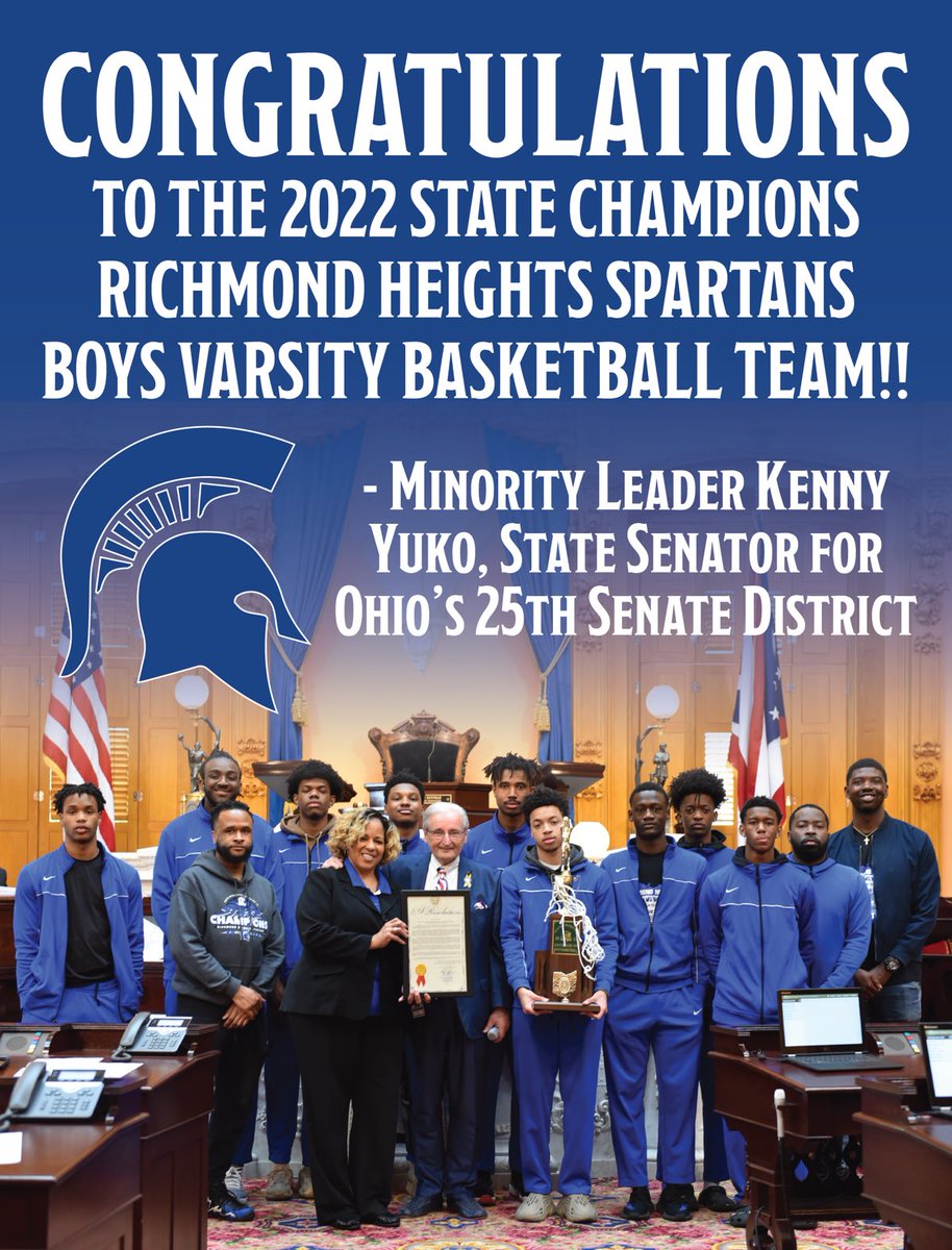 Panther_Hoop's tweet photo. Want to thank State Senator Kenny Yuko and the Ohio Senate for the opportunity to visit the Ohio Statehouse and honoring us on our state championship. https://t.co/SForySvcyN