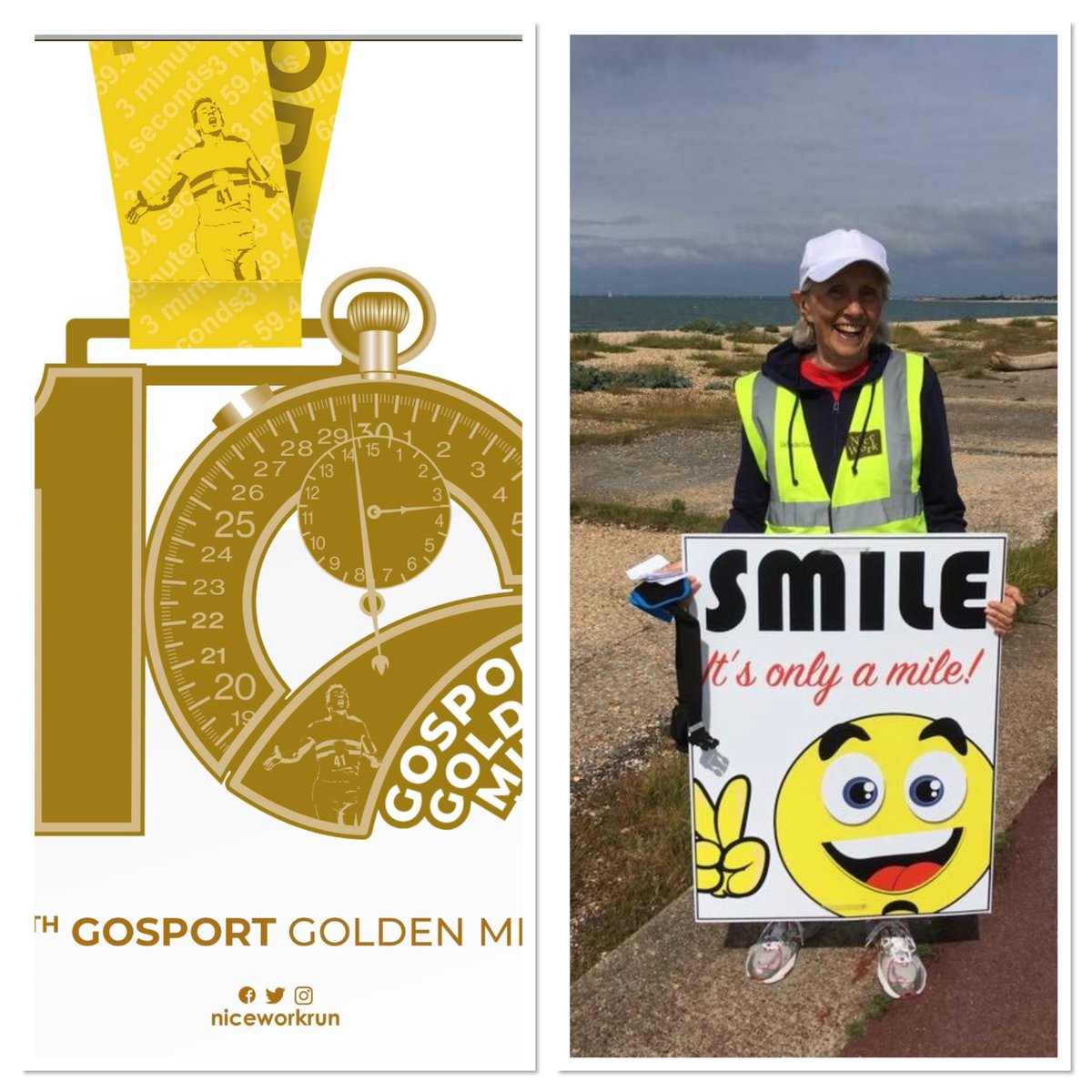 We have to bang on about this year’s anniversary #GosportGoldenMile #medal because it’s…banging. Don’t miss out on this event which is suitable for international athletes, beginners, para athletes or juniors. When it’s all over, #smile…it’s only a #Mile. 😁 <a href="/cj_dinenage/">Caroline Dinenage MP</a>