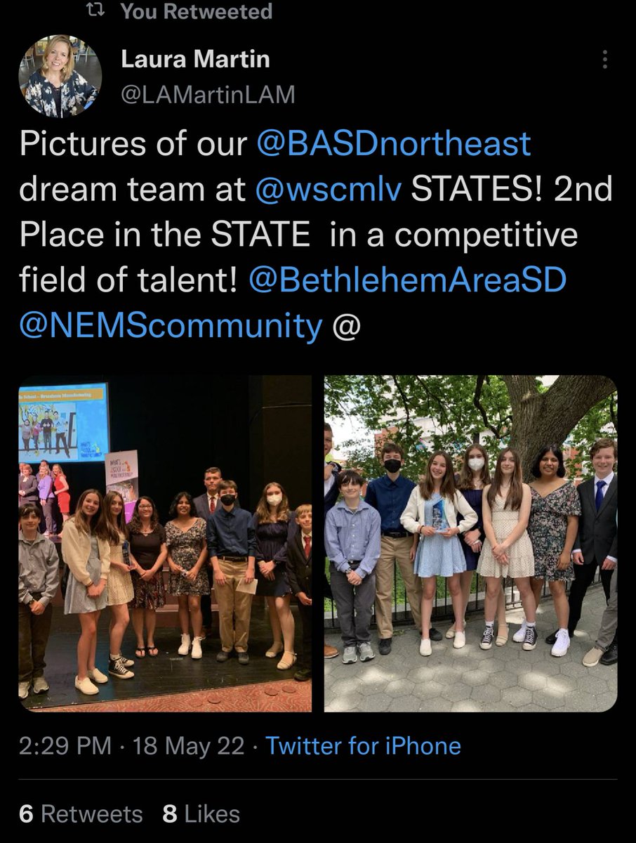 BASD (@bethlehemareasd) on Twitter photo Congratulations to <a href="/BASDnortheast/">BASDnortheast</a> on placing Second at <a href="/wscmlv/">WSCMLV</a> STATES!
<a href="/NEMScommunity/">Northeast Community</a> <a href="/basdsupt/">Joseph Roy (Parody)</a> #basdproud #whatssocoolaboutmanufacturing Congratulations to <a href="/BASDnortheast/">BASDnortheast</a> on placing Second at <a href="/wscmlv/">WSCMLV</a> STATES!
<a href="/NEMScommunity/">Northeast Community</a> <a href="/basdsupt/">Joseph Roy (Parody)</a> #basdproud #whatssocoolaboutmanufacturing