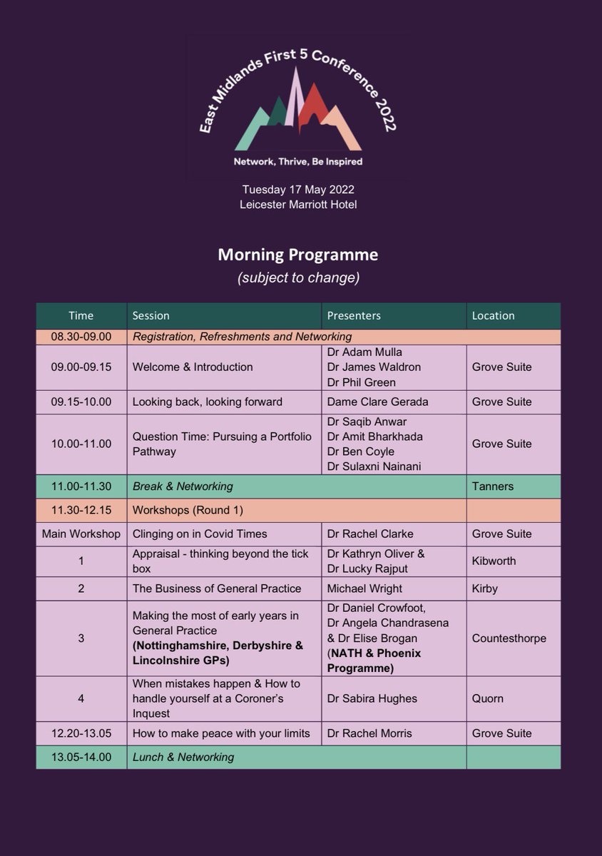Hurricaneboyo's tweet photo. Felt a lot more positive today after the excellent #f5em22 in Leicester yesterday. Truly inspiring speakers and great to see everyone in person. #first5 #teamGP https://t.co/Nw1M3vwxXS