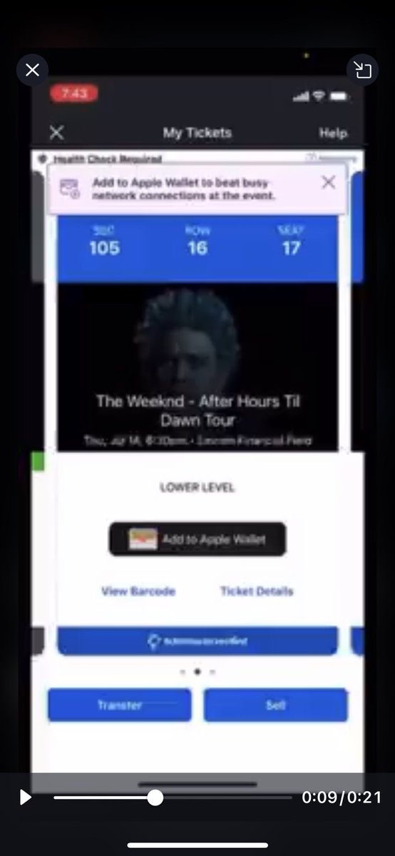 shows me proof of tickets for a WEEKND concert and not ONO and then tells me that IM the scammer