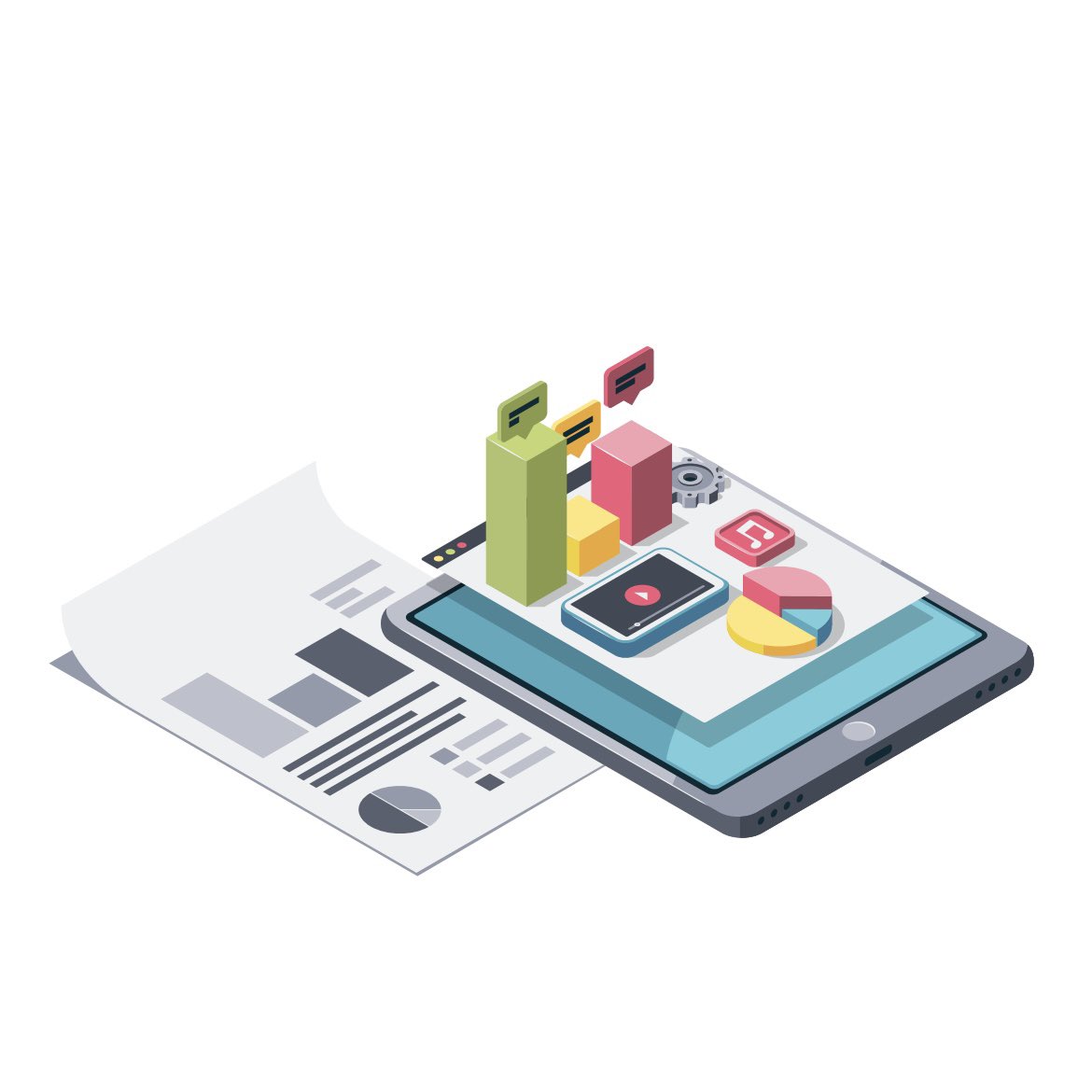 MonfaCabrera's tweet photo. These are just some of the isometric illustrations from my first project on @VismeApp created 4 years ago! 🤓 from a library of assets available in Visme. #illustration https://t.co/rw3iIBsHKA