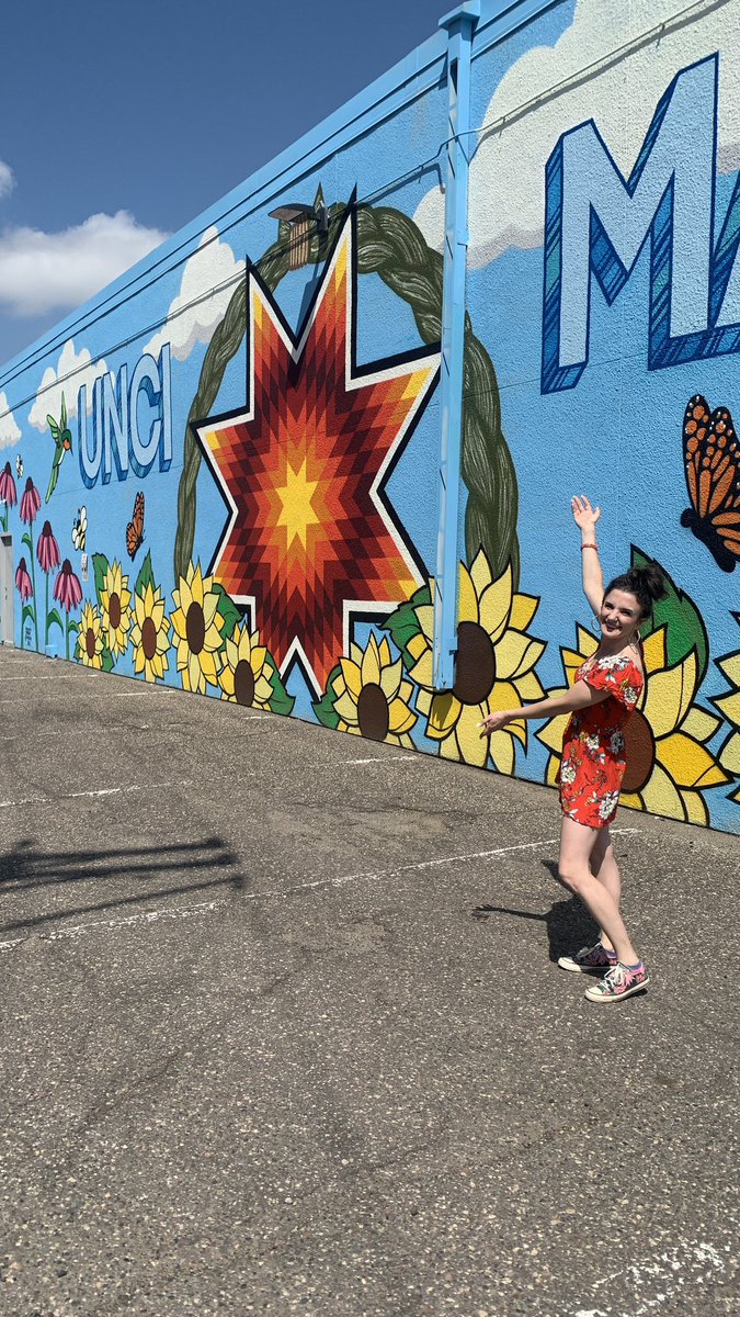 evaoutloud's tweet image. Getting ready for @ChromaZoneFest in @SaintPaul this weekend! Tomorrow on @kare11 Sunrise, meet one of the muralists behind this year’s festival! This one, from a past year, is by Thomasina TopBear.