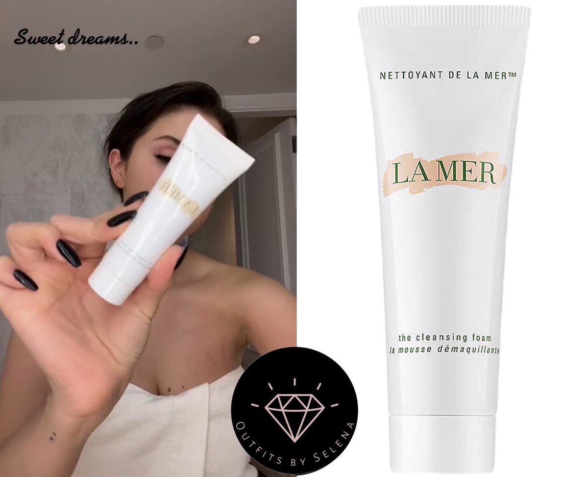 May 13, 2022- .@SelenaGomez posted new video on her TikTok

#SelenaGomez wearing a #EmiJay Custom Big Effing Clip ($86) and using a #CharlotteTilbury Take It All Off Makeup Remover ($15), @MarioBadescu Mini Facial Spray ($5), #LaMer The Cleansing Foam ($21.49).