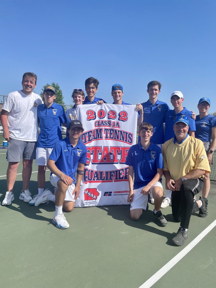 WahlertTennis's tweet photo. Wahlert wins 5-0 over Waverly-Shell Rock this morning and 5-3 over Decorah to make the Final Four of the State Tournament to be held in DesMoines May 31st ⁦@WCHS_Gleaner⁩ https://t.co/EtUj9VpYE5