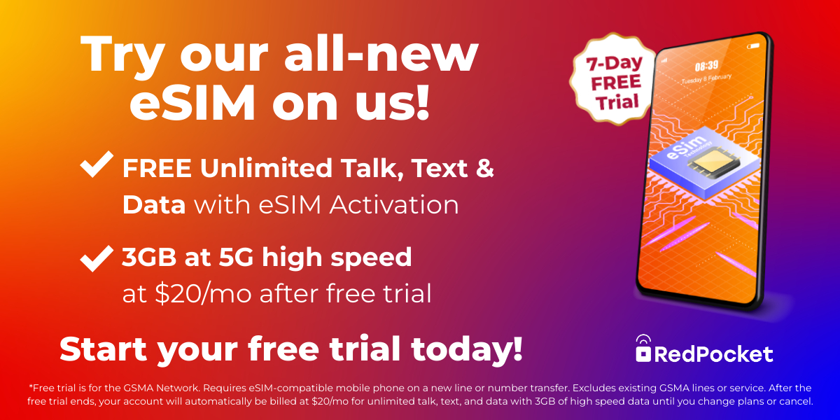 Red Pocket Mobile on Twitter "Enjoy a FREE 7Day Trial of Unlimited Talk Text & Data when you