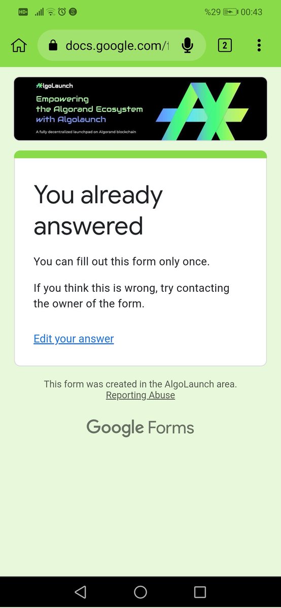 Redwormz's tweet photo. @NehaThakurMBBS @Algolaunch Done ✅
#algofam #algorand #ido #nft #giveaway https://t.co/wo0RjBTFfB
