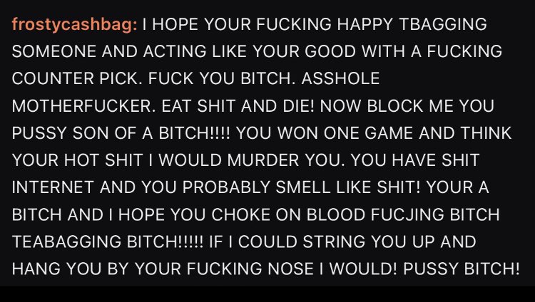If something happens to Godspeed, just know that this was said! Zodiac needs to address and publicly apologize for this man’s actions today! Threats like this is unacceptable especially considering the recent buffalo event on twitch!