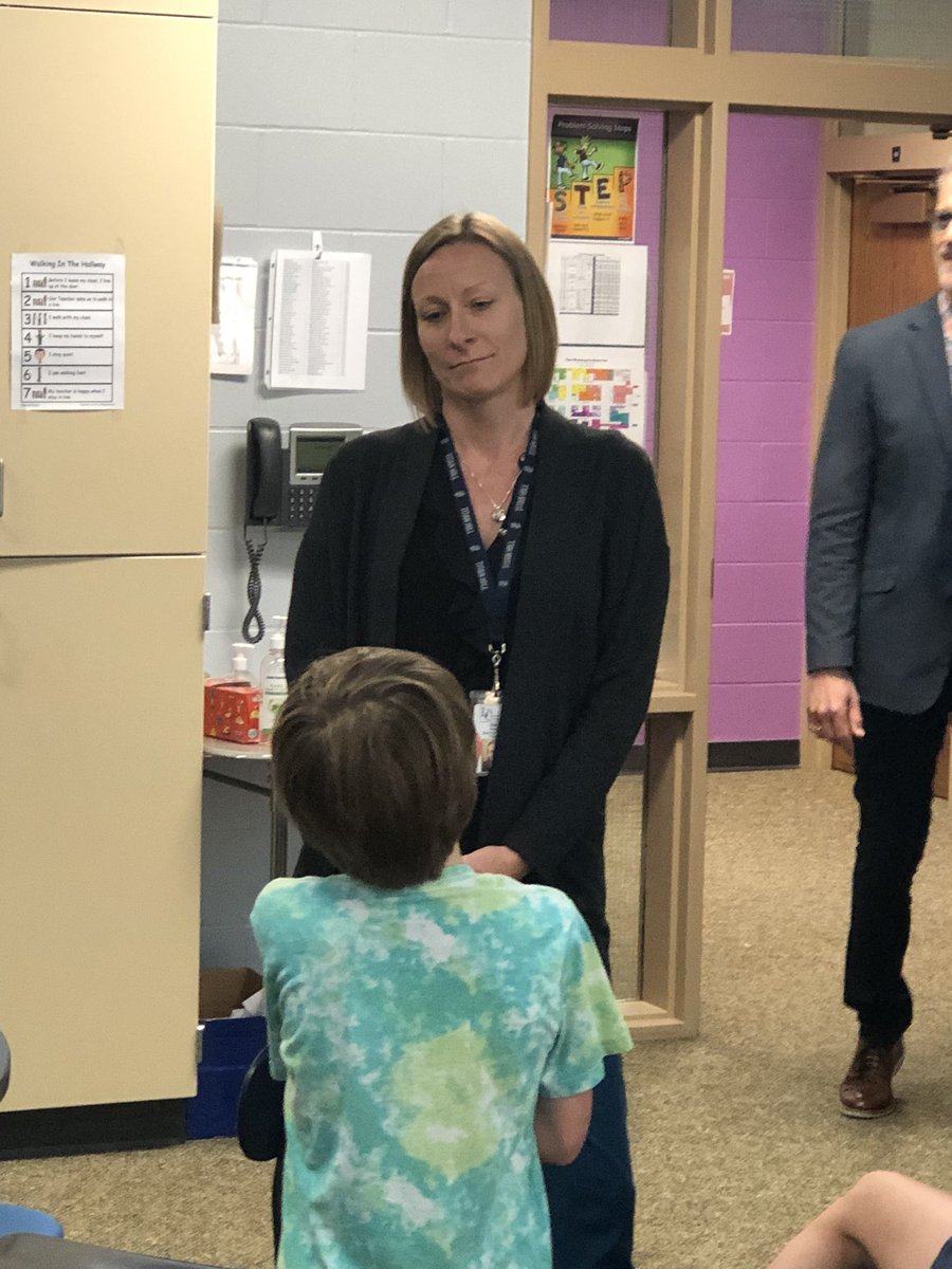 During counseling today students played the “smile game”. Students ended up making DK and Mrs. Barker smile! #lctitanhill <a href="/TH_Principal/">Mrs. Dana Barker</a>