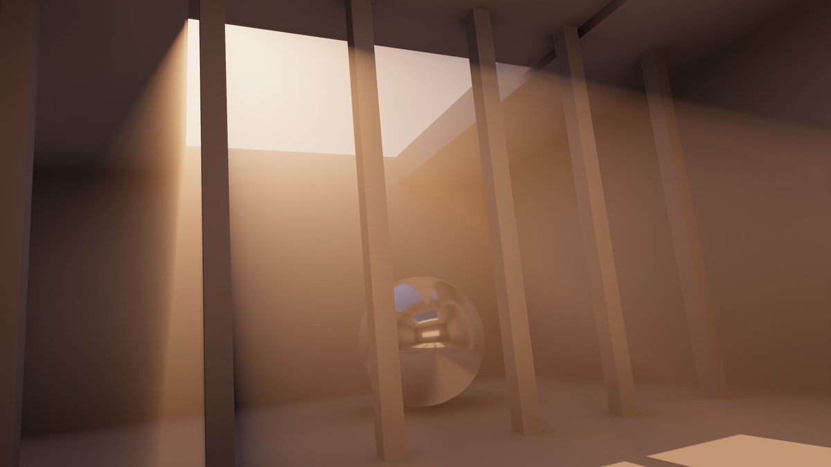 robobo1221's tweet image. Made an update to the volumetric light shader.
Pretty much added a bilateral blur to soften some of the noise out. Because of the blur, the sample count could be halved and it still holds up better than without the blur so I&apos;m pretty satisfied! ^.^

#shaderdev #unity3d #VRChat