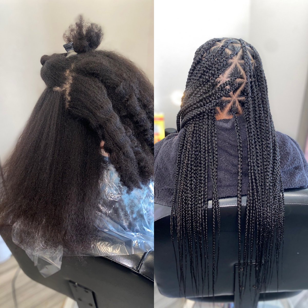 LalatheCosmo's tweet photo. Large Knotless with triangle parts. Using @AllBalmFam hemp oils to seal moisture. #braids #largeknotless #knotlessbraids #dallas #texas #salon #book #triangle #neat #linkinbio #oils #hemp #naturalhair #dallasbraids #braider https://t.co/9BO9WbTWmf