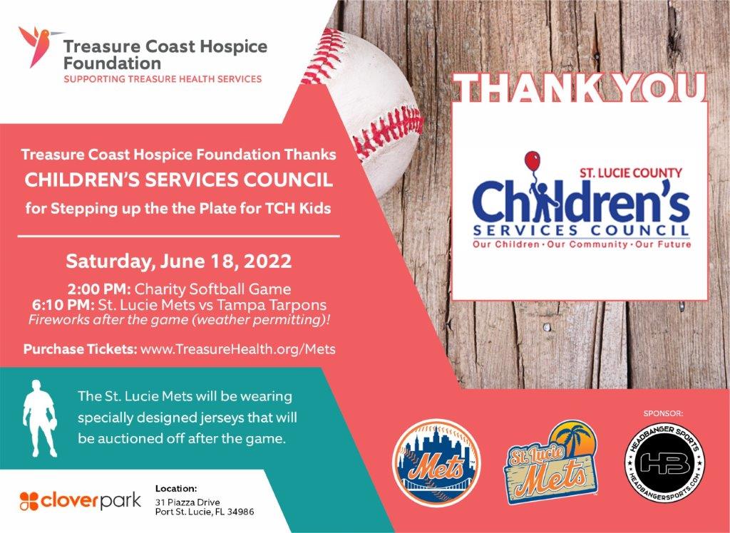 TCHospice's tweet photo. Thank you for your support St. Lucie County Children's Services Council! 

Join us for a day of family fun in support of Little Treasures Pediatric Care Program and Good Grief Children’s Bereavement Services.  https://t.co/JdjXxAeOgs  #TCHospice https://t.co/72JKYoQQll