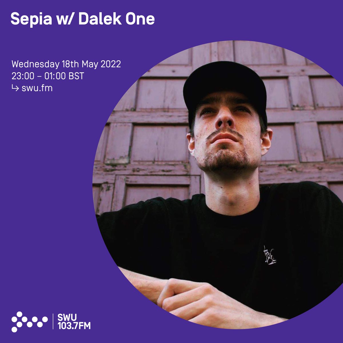 SWUFM's tweet photo. On Air: Sepia w/ Dalek One
Listen on https://t.co/MFMZCgNJpF / 103.7FM / iOS APP
Text line: 07895619666 | https://t.co/PxIKGtie8b
#dubstep #140 #grime #sepia #dalekone #swufm https://t.co/kQ0F1GNjbD