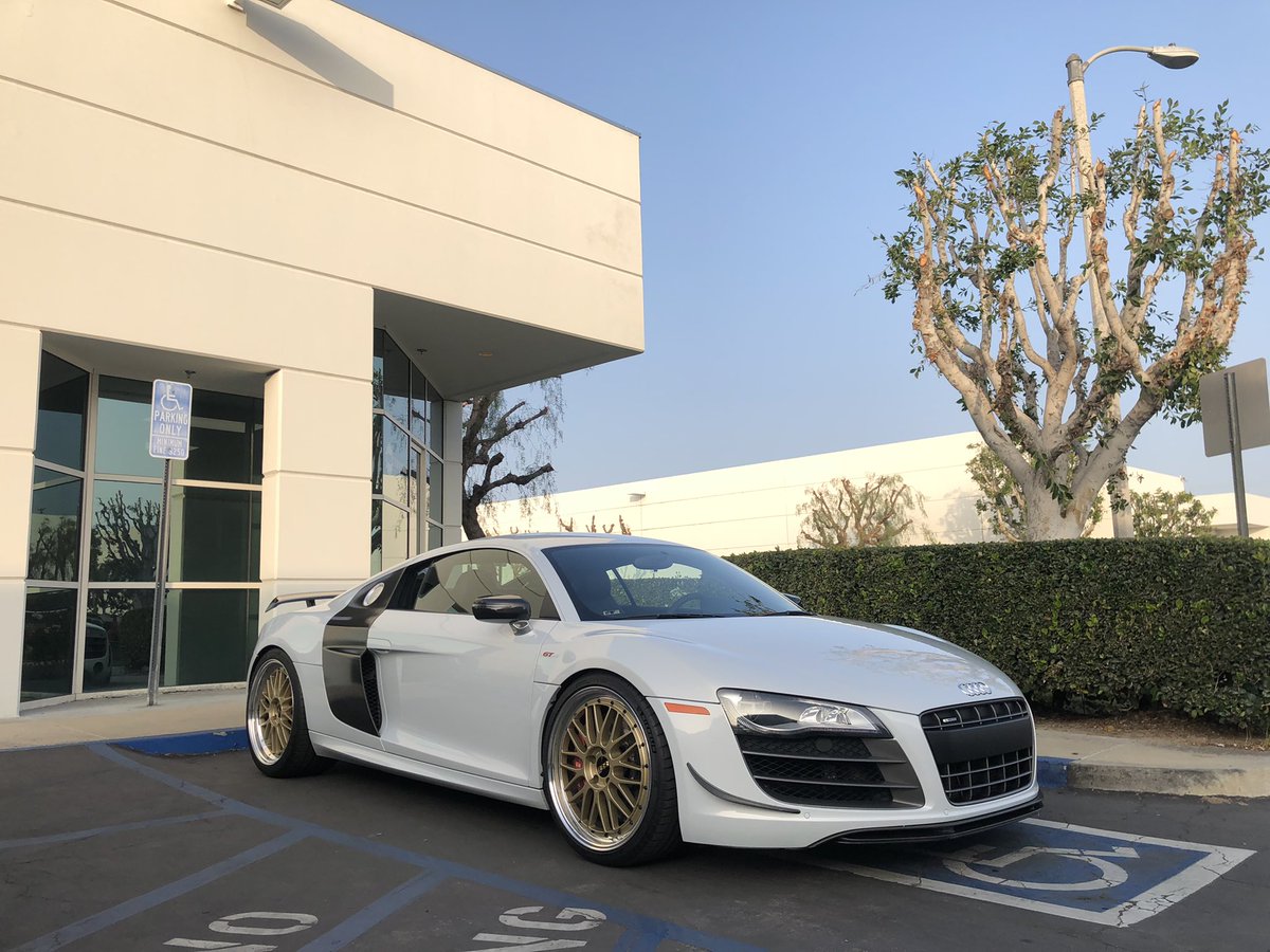 AutoUnionTuning's tweet image. A stunning R8 GT stopped by for some maintenance and a set of upgraded air filters.