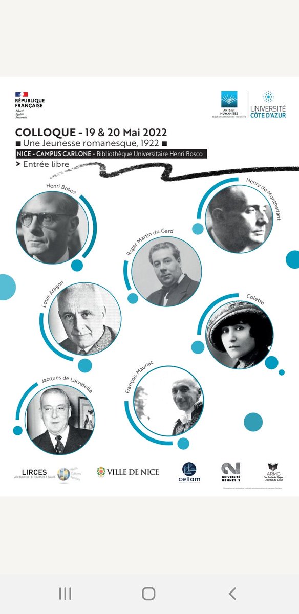 homardbouillant's tweet photo. Ca commence demain! J'y fais une intervention sur #Thomaslimposteur de #Cocteau et il y a du #Colette #deLacretelle #Montherlant #Aragon #Bosco #MartinduGard #Mauriac @dllf_udm @DSI_UnivUCA https://t.co/Hhk2hFP5hO