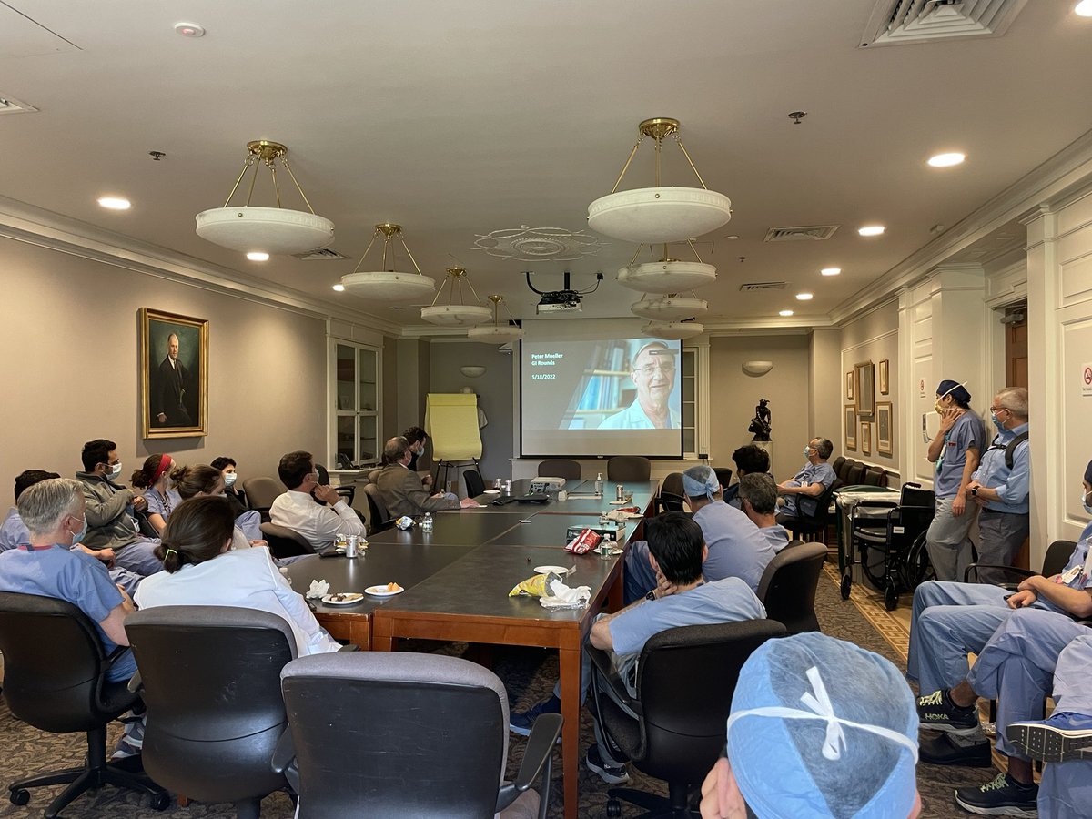 A final GI rounds to thank IR legend Dr. Mueller. General surgery at MGH is so thankful for all of his help over the last 4 decades! <a href="/MGHSurgery/">Mass General Surgery</a> <a href="/MGHIR1/">MGHIR</a>