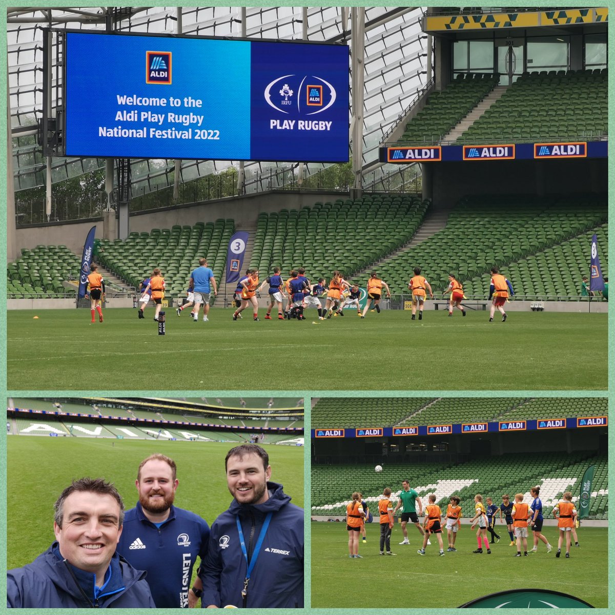 Fantastic day today in the @AVIVAStadium for @IrishRugby #AldiPlayRugby National blitz. Plenty of skills & tries on show. Loads of fun with great memories made by all involved on the day. #FutureStars