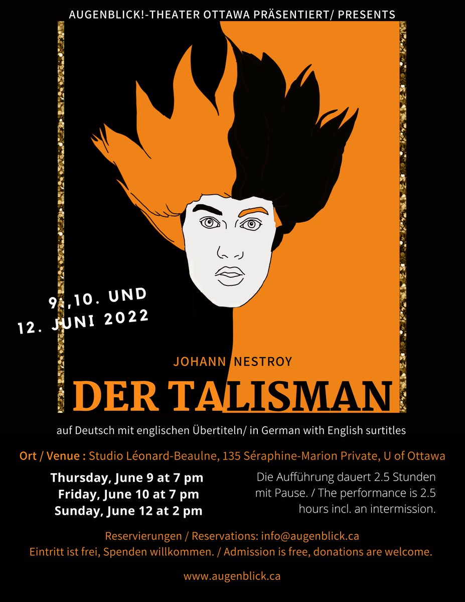 riwen4's tweet photo. German play I'm in. Satirical 19th century farce about prejudice against red heads in society. Male lead played by 3 different actors of varying gender, age and backgrounds.
Fun! https://t.co/xeP9esWXVN