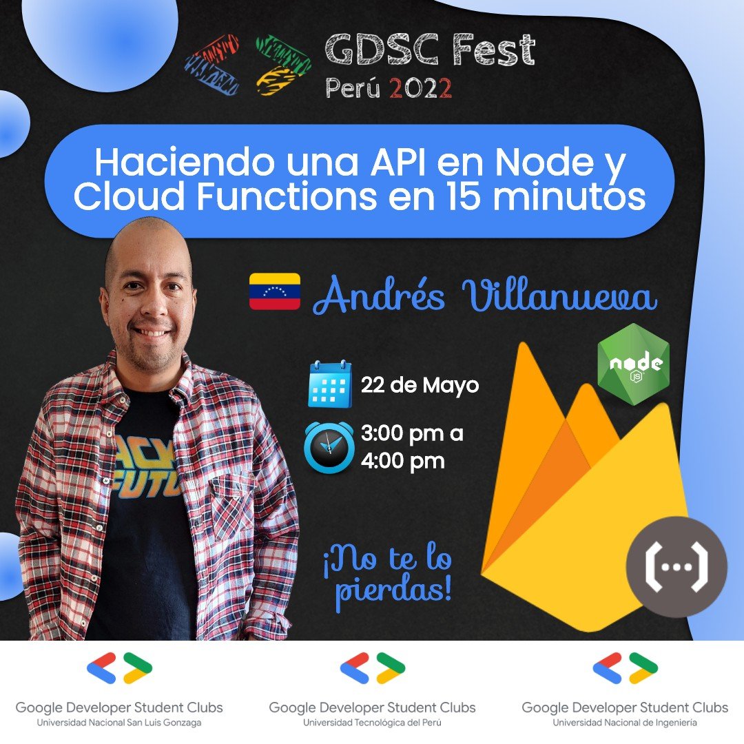 gdsc_peru's tweet photo. Estamos emocionados de contarles que @villanuevand será speaker en el #GDSCFestPerú2022😄

Él es #GDE en @Firebase &amp; @angular. Además es Software Engineer en @herodevs.

En esta charla aprenderemos a cómo crear una #API en @nodjs usando el poder de #FirebaseCloudFunctions. https://t.co/Aa80M2HP74