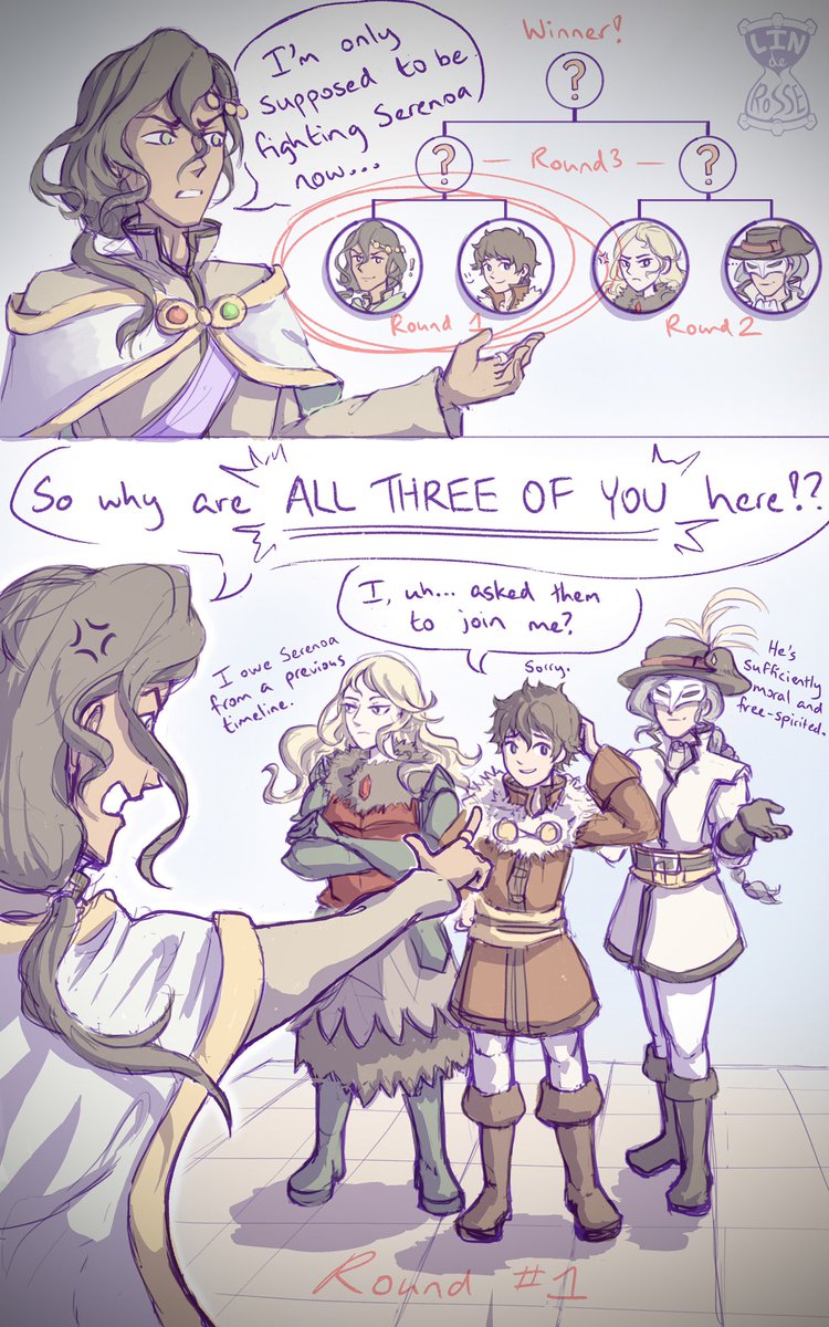 linderosse's tweet photo. A tribute to this team composition(https://t.co/k4j3qdZYoz) in Chapter 2 of my NG+ Hard deathless run of #TriangleStrategy.

Bringing certain people to Ch2 should really be against the rules 😆.

#Avlora #MaxwellTrier #SerenoaWolffort #ExharmeMarcial #Vtubers #TwitchStreamers https://t.co/FUnYi02k7q