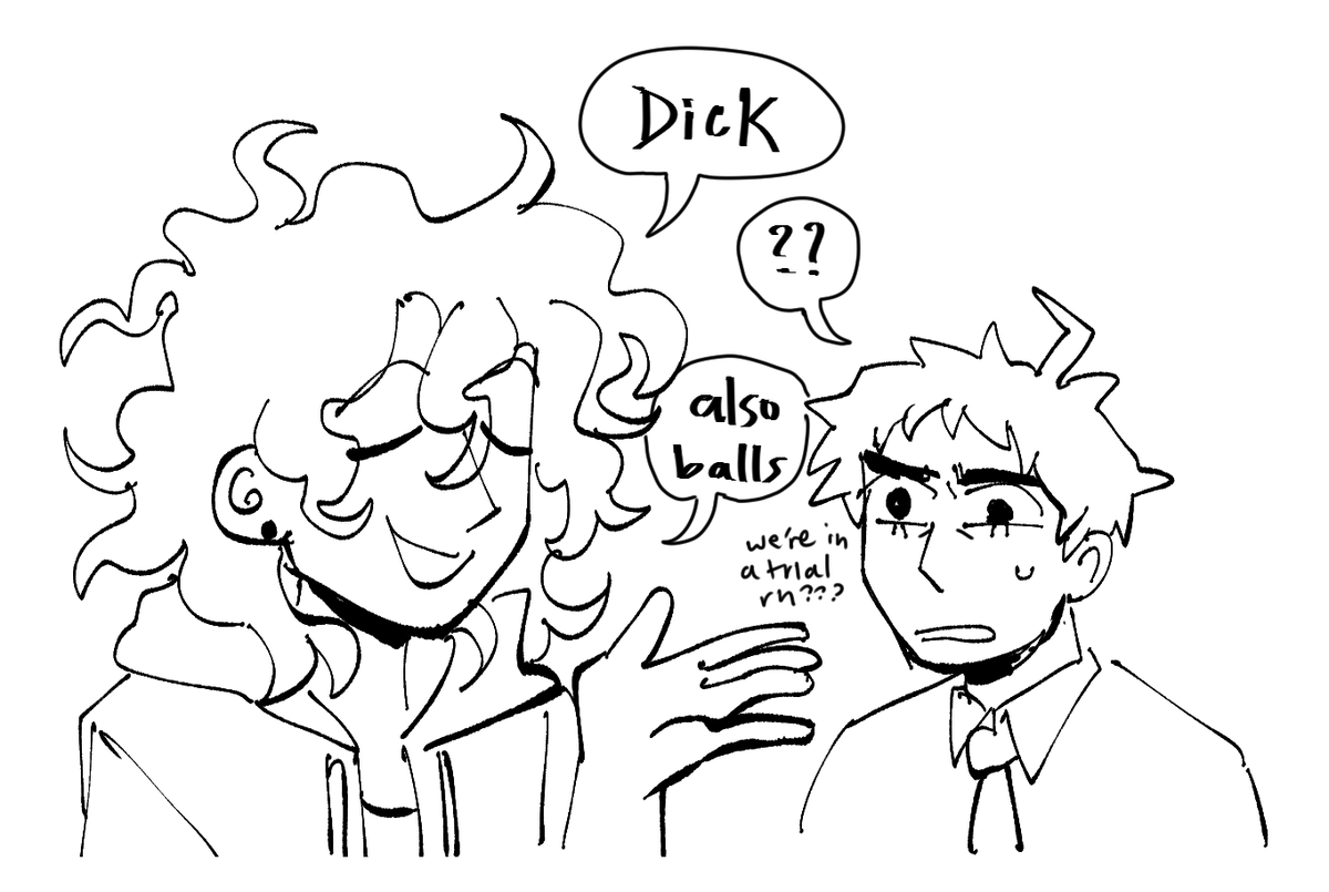 #komahina doodles from last year (with an extra helping of komaeda) #dr2 #danganronpa