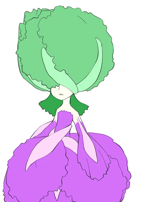 #擬人化 アイスとちくわきゅうりとキャベツで