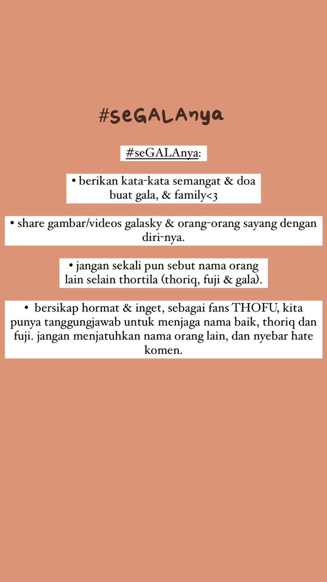 Kami semua sayang gala #seGalanya