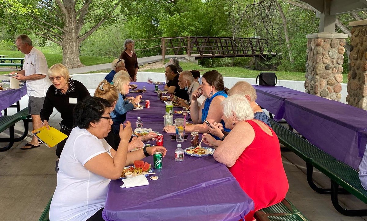 ZeynepKaripard2's tweet photo. Salt Lake Interfaith Roundtable end of year picnic happened to be the first in person event after 2 years of covid break. Everyone seemed super exited eating, chatting, and hugging each other.
#InterfaithHarmony
@InterfaithSLIR https://t.co/DBpXt3MSky