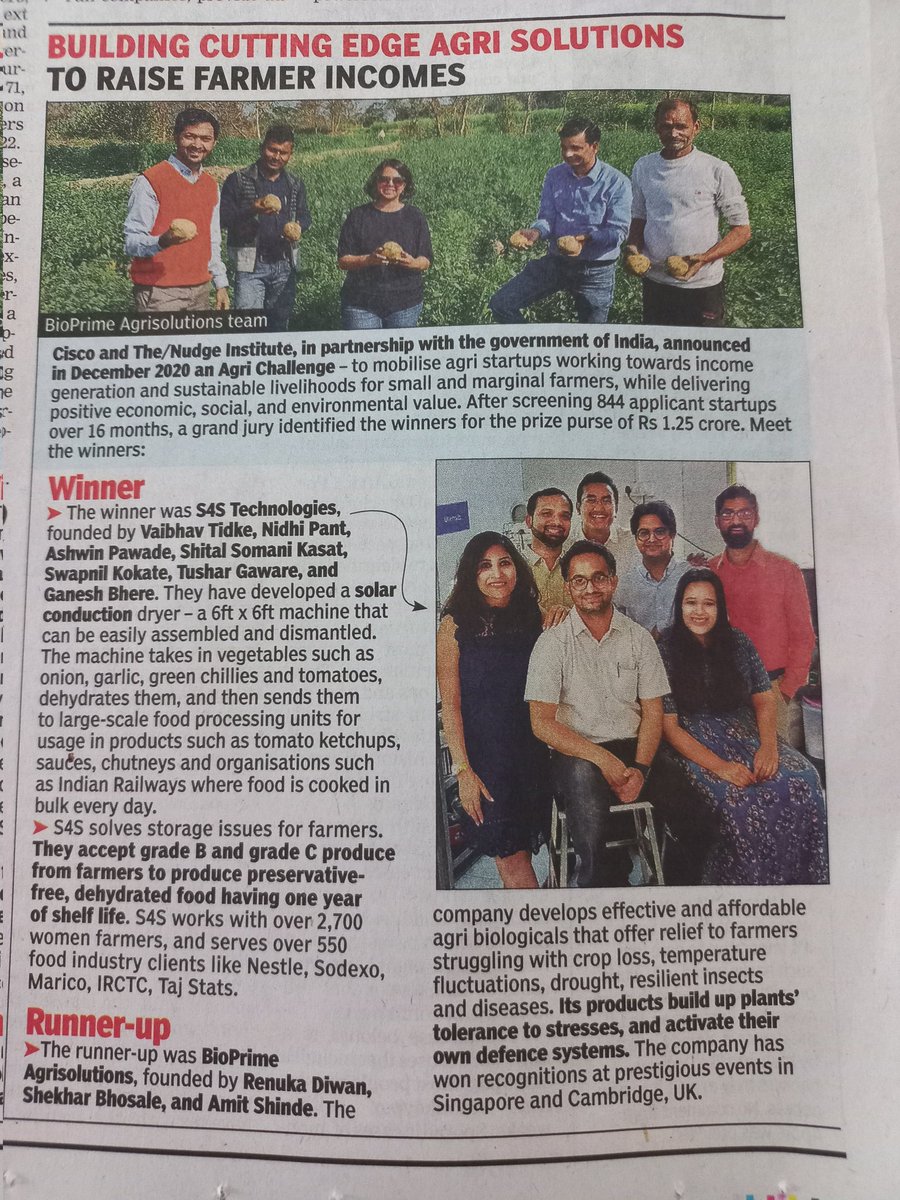 indrani11's tweet photo. Laudable Startups! Real Problem solvers #agro #Startups #India #agrisolution #Farmers #RuralEmpowerment #farming #income https://t.co/fTaolcsw3x